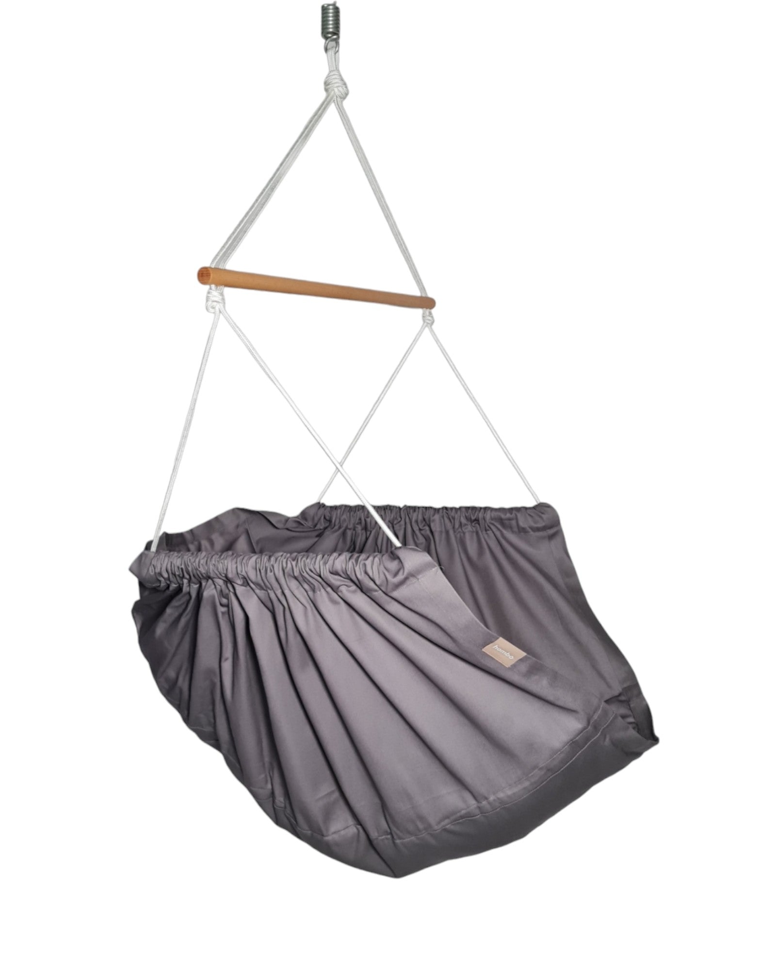 homba® zen mini hanging chair cotton grey (2-10years)