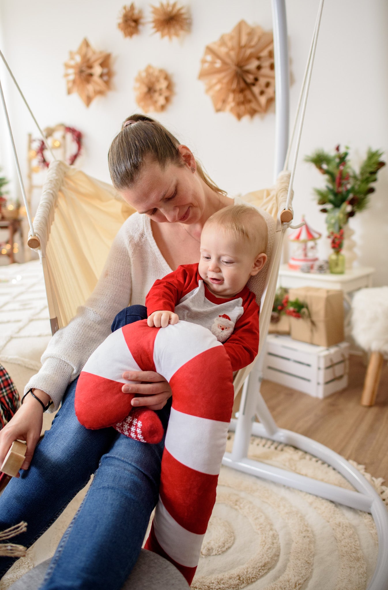 homba® zen mini hængestol bomuldscreme (2-10 år)