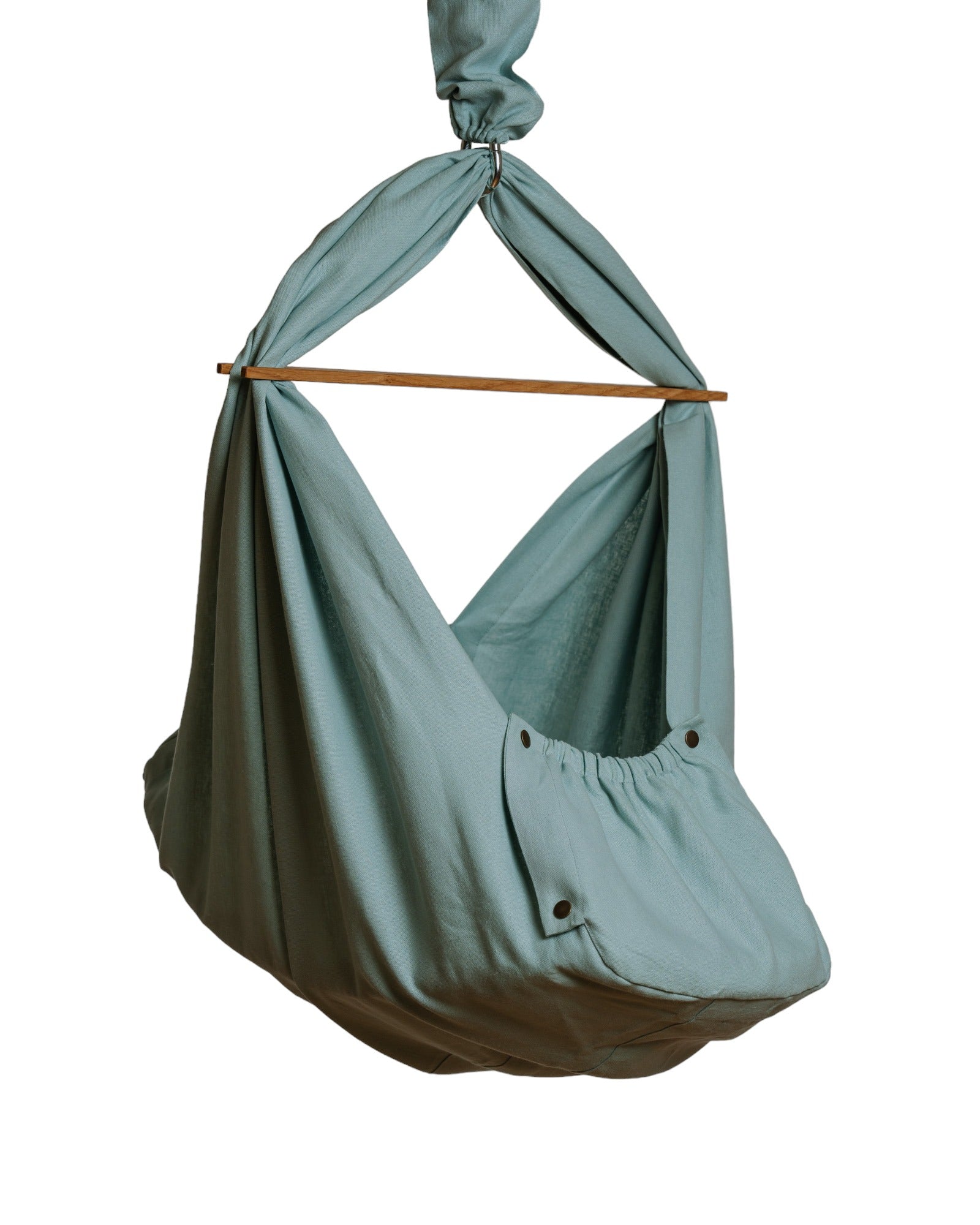 homba® baby hanging cradle linen mint